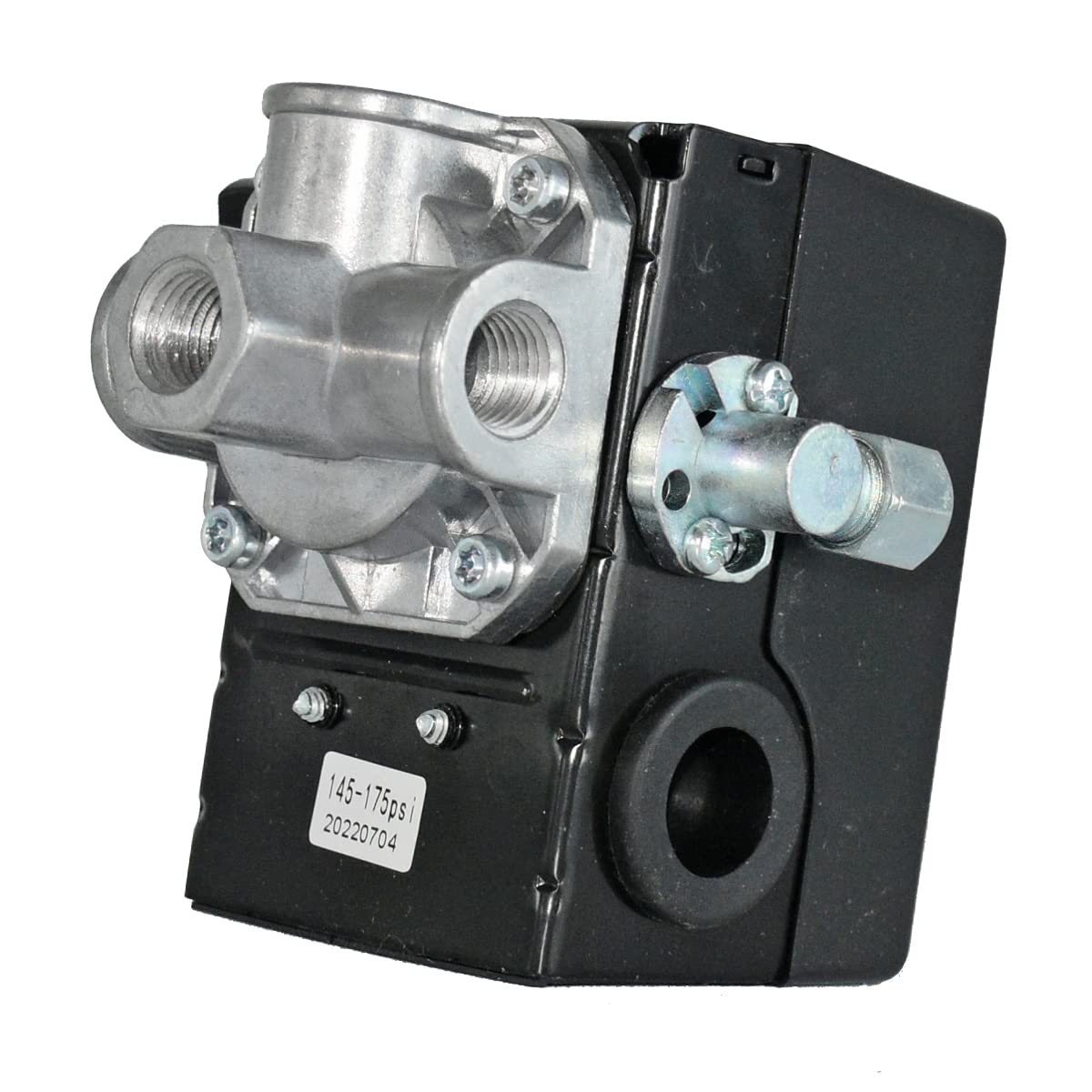 Photo 1 of Partman 23474653-A Pressure Switch Fit for I-R Parts 145/175 PSI Air Compressor Female 4-PORT Side Wire Feed Adjustable Unloader Replace 23474653 & 23474653-R