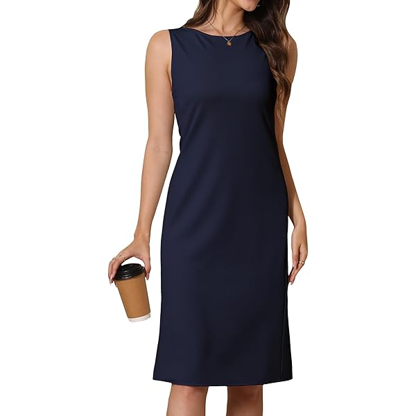 Liverpool Womens Sleeveless Sheath Dress Super Stretch Ponte Cadet