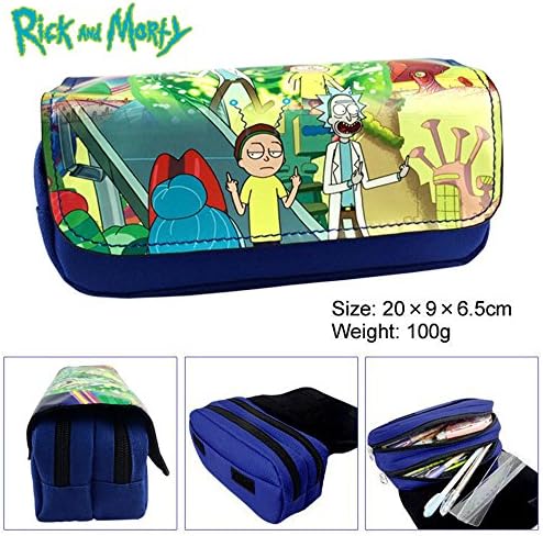 Lcrystal for Rick and Morty Stationary Case Bag Organizer, Eraser, Pen, Pencil, Marker, Ruler Organizer Holder