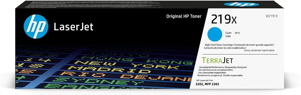 HP 219X High Yield Cyan Original LaserJet Toner Cartridge