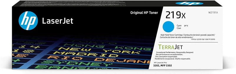 HP 219X High Yield Cyan Original LaserJet Toner Cartridge