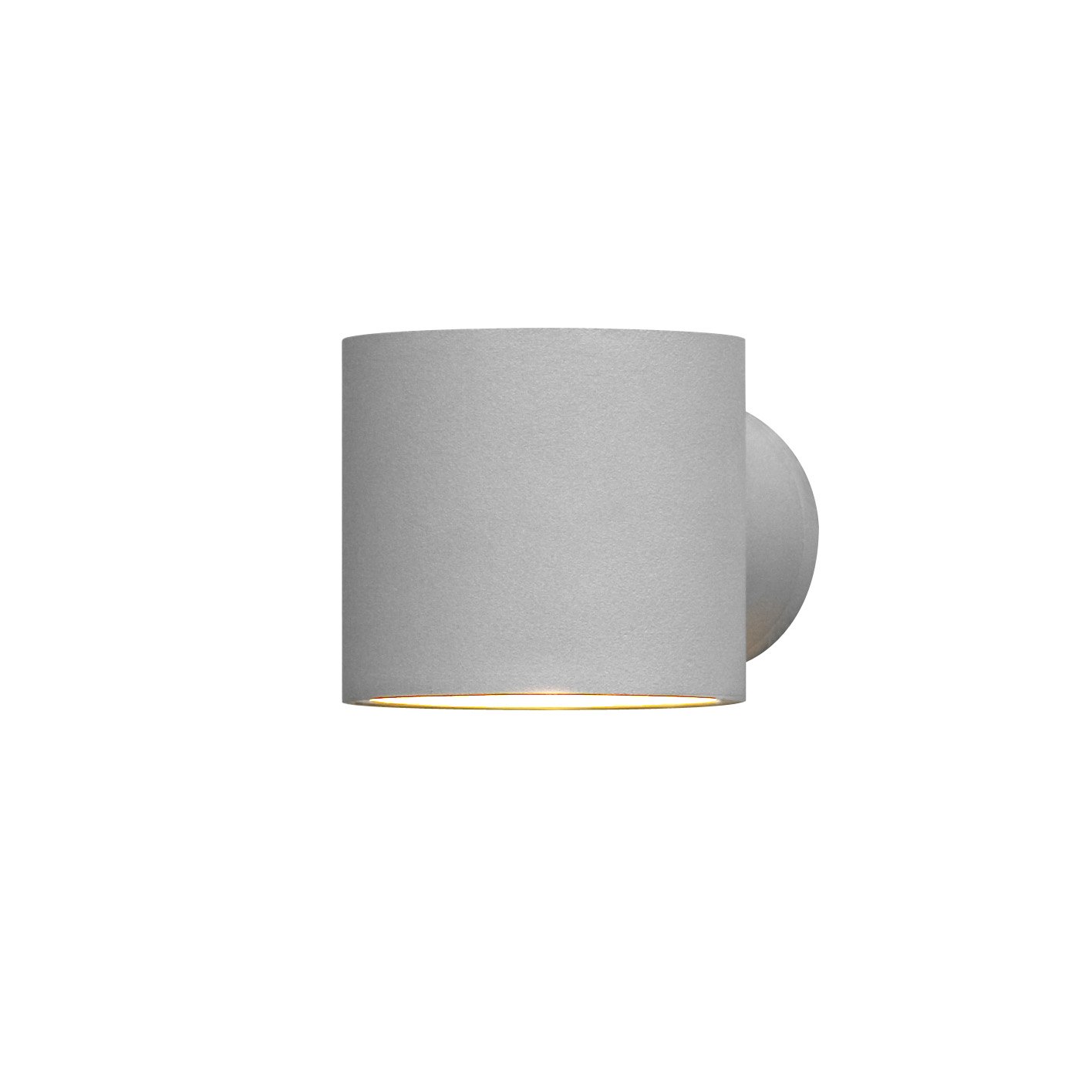Konstsmide Outdoor Lights/Modena Round Up Down Outdoor Wall Light / 1 x 25 W GU9 Max Wall Lamp/Clear Glass Lens/Aluminium / IP44 / Grey Outside Light