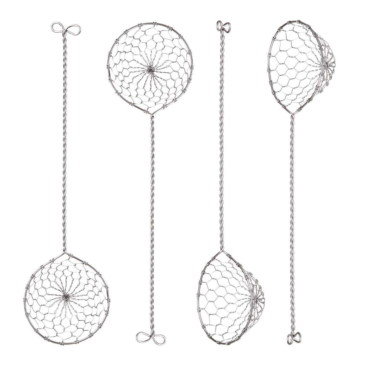 Xrten Set of 4 Fondue Strainers Stainless Steel Fine Mesh Kitchen Sieve Set