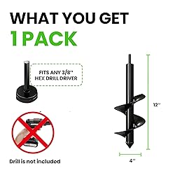 K-Brands Auger Drill Bit for Planting – 4 x 12