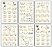 Bachelorettesy Wedding Temporary Tattoos 6 Sheets Bride Bachelorette Stickers 100+ Metallic Gold Tattoos for Bridal Party, Bachelorette Trip, Bridal Shower Party Decorations, Party Favors (Gold)