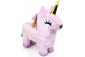 GIFTEXPRESS 16" Pink Unicorn Pinata - Mexican Theme Party Decoration for Birthdays, Fiestas & Cinco de Mayo - Large 16 x 13 x 4 Inch Kids Party Favors