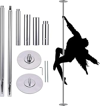 COSTWAY Barra de Baile Profesional Estática y Giratoria Pole ...