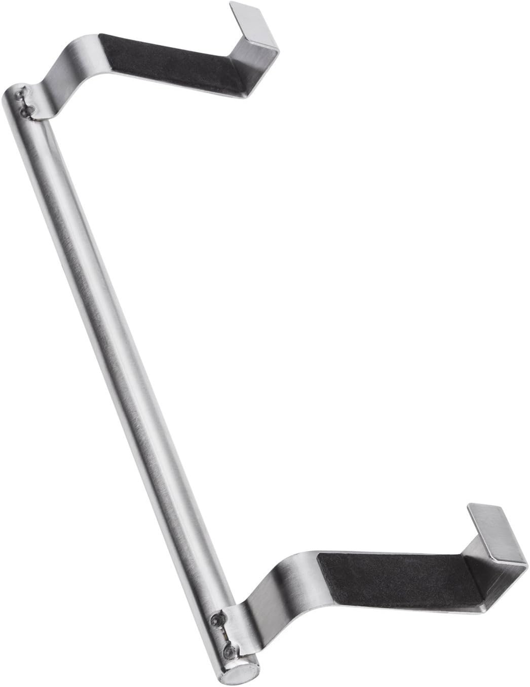 Mziart Modern Towel Bar with Hooks for Bathroom and Kitchen, Brushed Stainless Steel Towel Hanger Over Cabinet (9 inch): Home & Kitchen