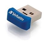 Verbatim 32GB Store 'n' Stay Nano USB 3.2 Gen 1 Flash Drive Snag-free Low Profile Thumb Drive - Blue