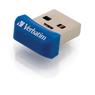 Verbatim 32GB Store 'n' Stay Nano USB 3.2 Gen 1 Flash Drive Snag-free Low Profile Thumb Drive - Blue