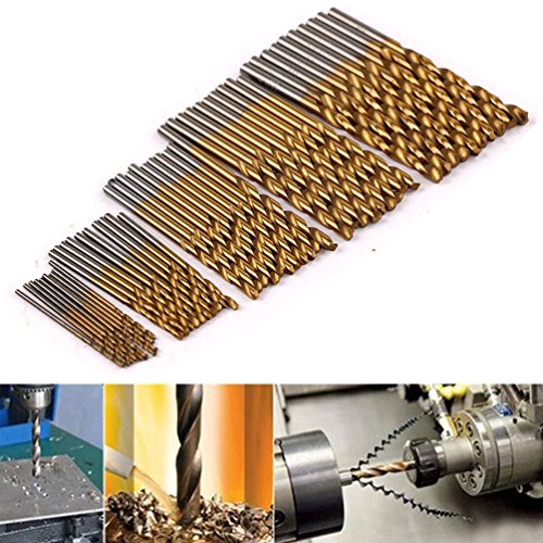 50Pcs HSS Titanium Coated High Speed Steel Twist Drill Bits Tool Set for Size 1mm 1.5mm 2mm 2.5mm 3mm - Thumbnail 6