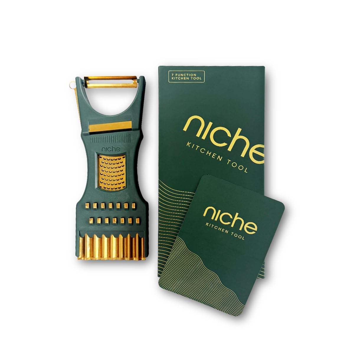 7-in-1 Multi-Function Julienne Peeler – Stainless Steel Grater, Slicer & Mandoline Cutter with Ergonomic Handle, Vegetable Peeler for Carrots, Potatoes, Cucumbers & Easy Meal Prep