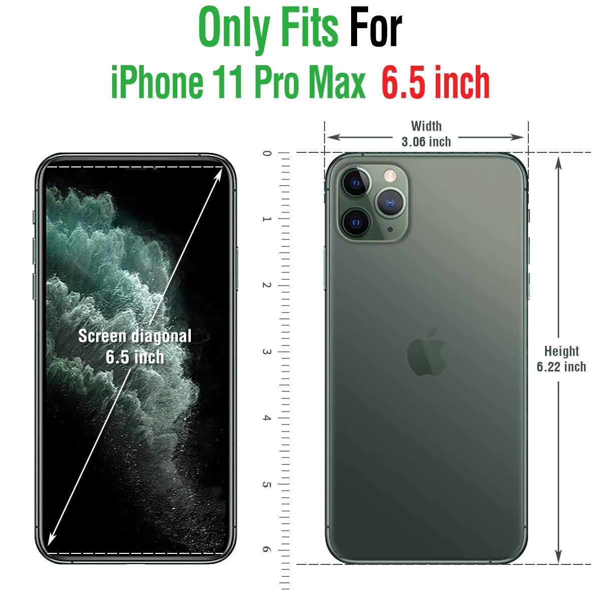 Timecity Apple iPhone 11 Pro Max Case,Triple-Camera System 6.5-Inch Phone Wallet Case. Full-Body Heavy Duty Leather Cover with Card Holder/Kickstand Case for iPhone 11 Pro Max 2019 Release- Black