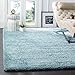 SAFAVIEH Milan Shag Collection Accent Rug - 3' x 5', Aqua Blue, Solid Design, Non-Shedding & Easy Care, 2-inch Thick Ideal for High Traffic Areas in Entryway, Living Room, Bedroom (SG180-6060)