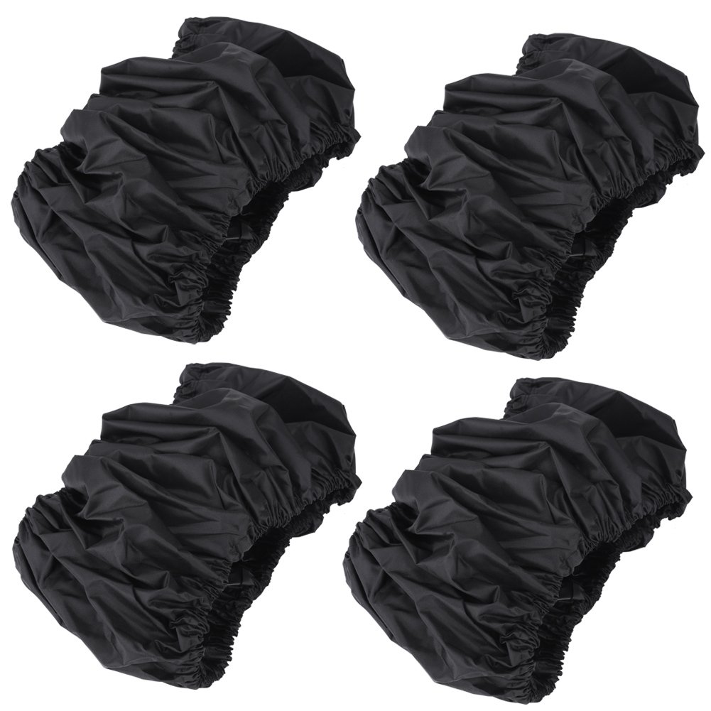 4Pcs Baby Stroller Wheels Covers Black Dustproof Tire Cover Child Kid Classic Stroller Wheels Cover Accessories (S/L)(L)
