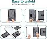 Lekebaby Portable Nappy Changing Mat with Wipe-Pocket Grey Diamond view 6