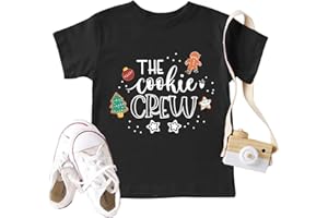 CAZYCHILD Christmas Cookie Shirt Toddler Boys Girls Cookie Crew T-Shirt Xmas Gifts Tee Tops Holiday Outfits