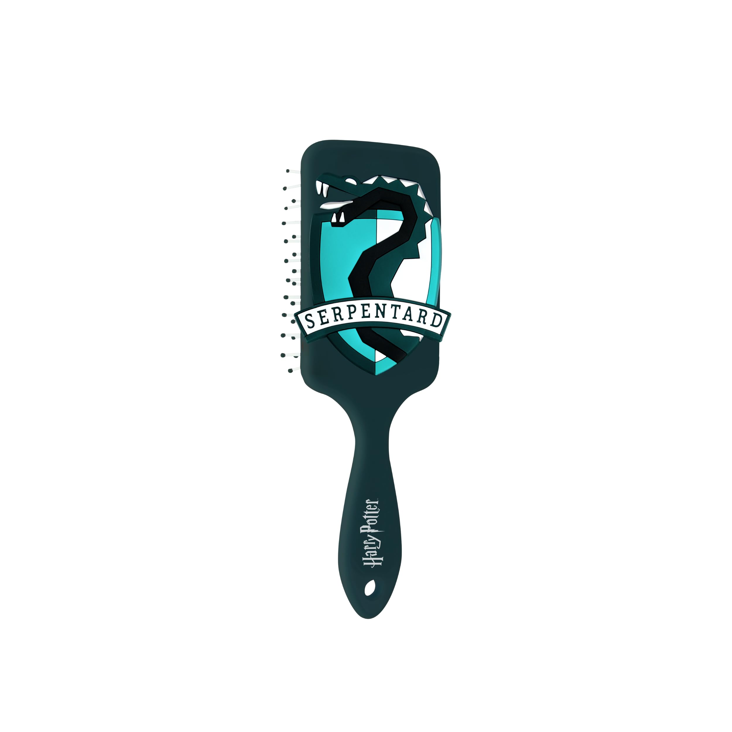 Harry Potter - Pneumatic Hair Brush - Paddle Brush, All Hair Types - Official Hogwarts School Accessory - Slytherin House
