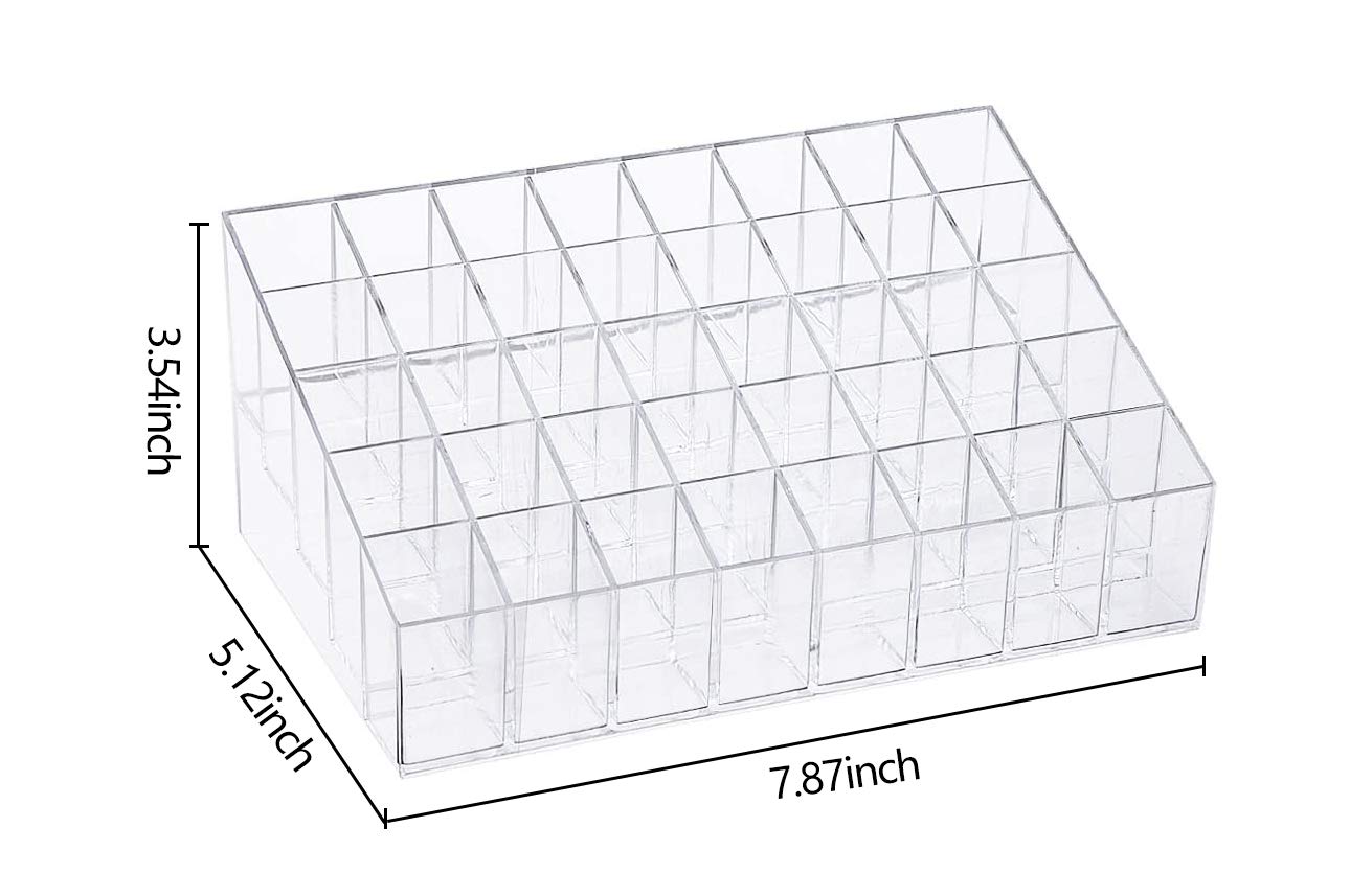 HBlife Lipstick Holder, 40 Spaces Clear Acrylic Lipstick Organizer