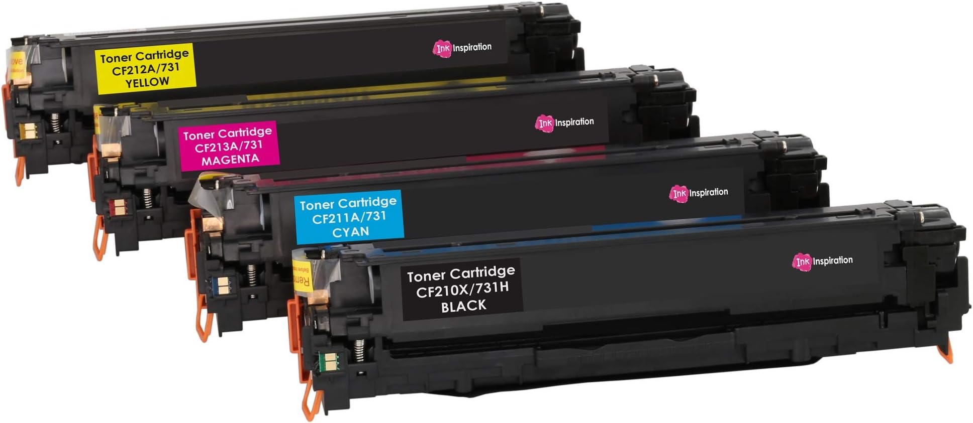 Set of 4 INK INSPIRATION® Remanufactured Laser Toner Cartridges for HP LaserJet Pro 200 M251n M251nw MFP M276n M276nw Canon LBP7100CN LBP7110CW | Print Yield: 2400 Pages (Black) & 1800 Pages (Colours)
