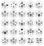 Bundle Monster 25pc Nail Art Nailart Polish Stamping Manicure Plates Image Designs Accessories Kit - 2012 Collection