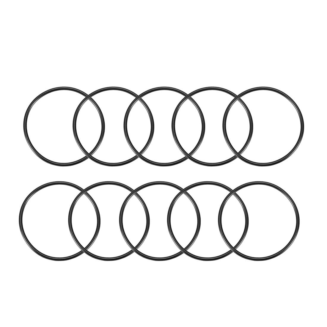 uxcell Nitrile Rubber O-Rings 70mm OD 64mm ID 3mm Width, Metric Sealing Gasket, Pack of 10