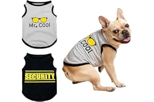 2Pack Puppy Shirts for Small Dogs Boy, Puppy Clothes for Male, Pet Clothes, Lightweight & Breathable Pet T Shirt, Dog Clothes