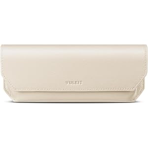 VULKIT Genuine Leather Glasses Case, Magnetic Closure Sunglasses Case, Eye Glasses Cases for Men & Women Spectacle Cases