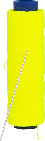 Shelver Waxed Thread 1mm 100m Neon Yellow with Needle Leather Upholstery