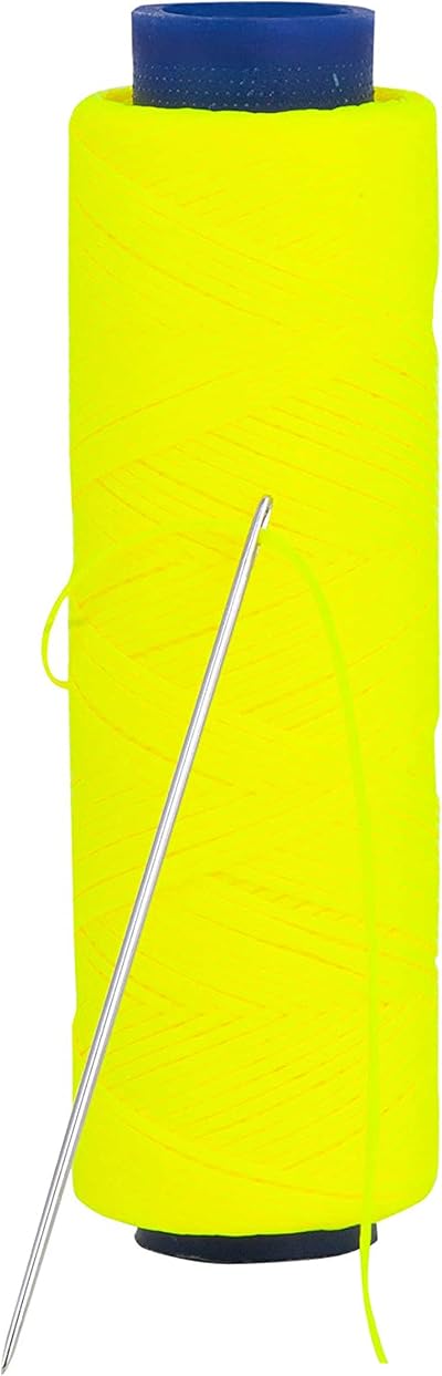 Shelver Waxed Thread 1mm 100m Neon Yellow with Needle Leather Upholstery