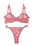 Lilosy Sexy Cute Underwire Push Up Strappy Heart
