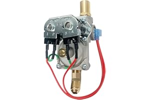 Lrichy OEM 93844 RV Water Heater Part Solenoid Gas Valve for Atwood/Dometic 6 Gallon RV Water Heaters, 93870 White Rodger Valve with 45°Elbow 3/8" & Orifice Holder and Orifice - Main Burner/6 Gallon