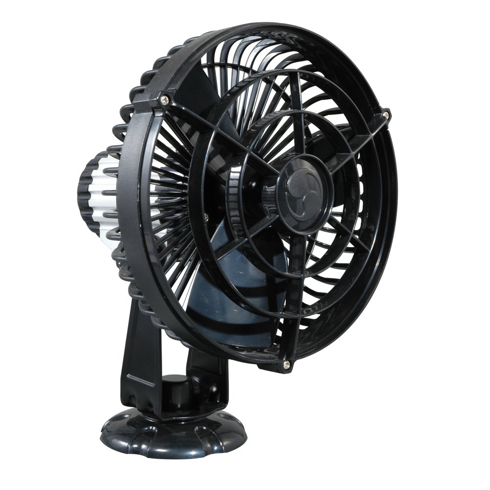 SEEKR Kona, 817CA24BBX, Weatherproof 3-Speed Direct Wire Cabin Fan, 110/150 CFM, 24V, Black, 17.8cm Blade