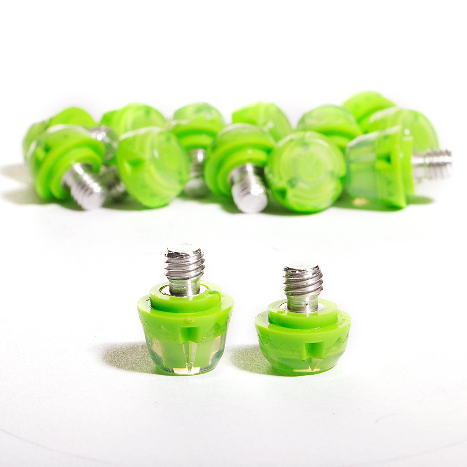 STUDIAMONDS TPU Football Studs-14X Replacement Football Cleats-TPU Studs (Translucent Green)