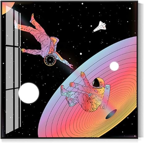 Amazon 壁画漫画宇宙飛行士 ポーチ漫画広場壁画 子供宇宙ルームのための装飾的な絵画 北欧モダン ミニマリストリビングルームの抽象絵画 C 40 40cm ウォールステッカー オンライン通販