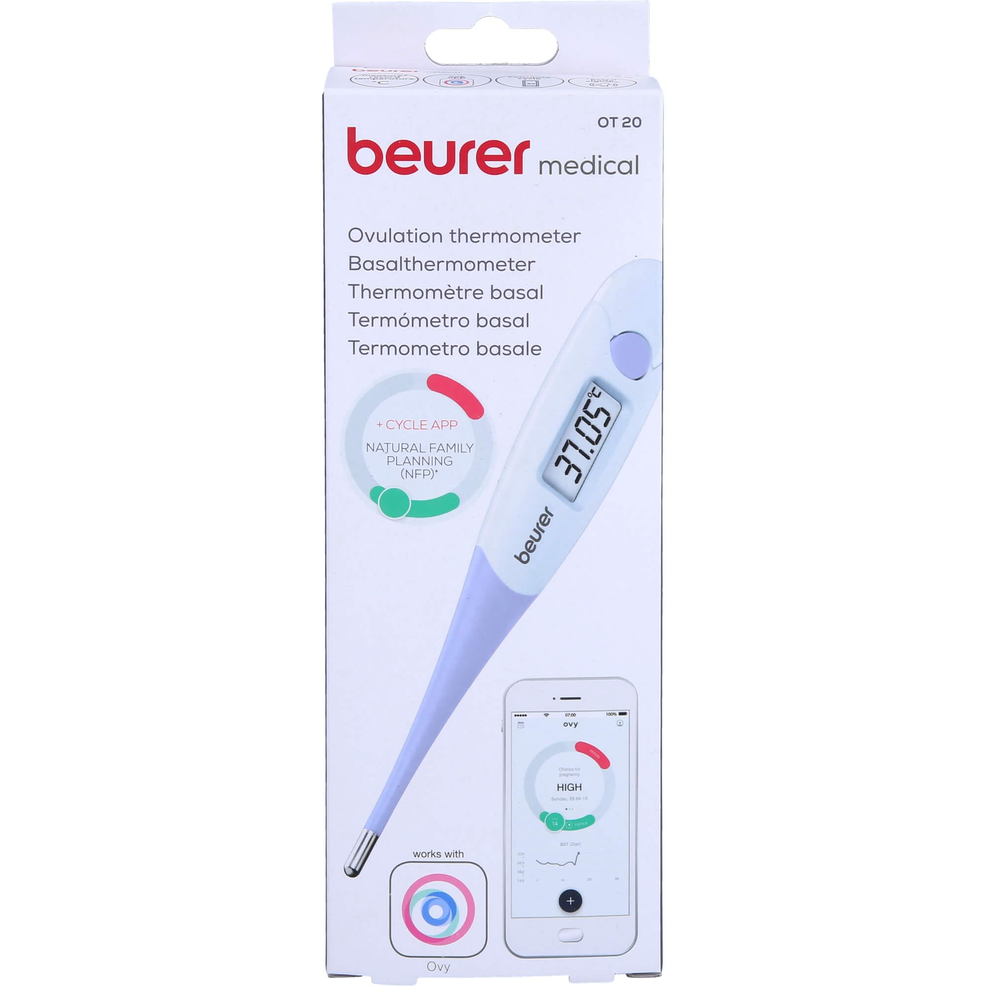 Beurer OT 20 Basal thermometer, for monitoring ovulation cycles and natural pregnancy planning