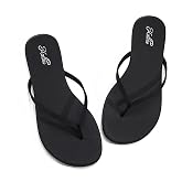 katliu Women's Memory Foam Flip Flops Sandals, Beach Flat Sandals | Comfortable Thong Sandals, Cushioned Footbed, Lightweight Comfort, Summer Vacation Style
