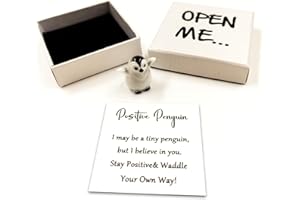 WENGIFT I Love You Positive Penguin Gift Desk Buddy Cute little Pocket Hug Penguin Lover Best Friend Gift