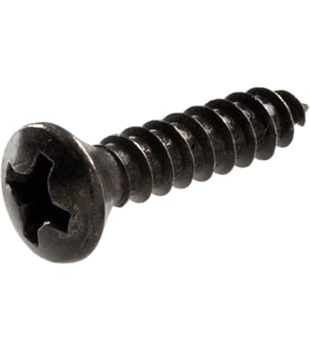 Hillman 15-Pack 6-Inch X 3/4-Inch Oval Head Phillips Sheet Metal Screws - Black Finish For Metal & Wood