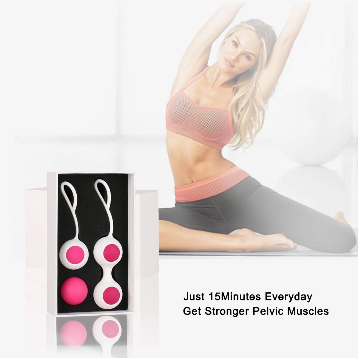 Kegel Balls Beckenbodentrainer 4 Balls Beckenbodentrainingsset Kegel Übung Gewichte Kit Frauen Blase Control & Beckenboden Übungen Silikon Wasserdicht für Frauen Anfänger und Fortgeschrittene