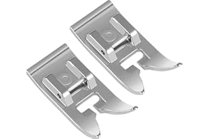 HARNIRUCO 2pcs Zig Zag, Straight Stitch Foot Snap On Foot Sewing Machine Presser Foot Will Fit Singer, Brother, Janome, Toyota, Etc Domestic Sewing Machines