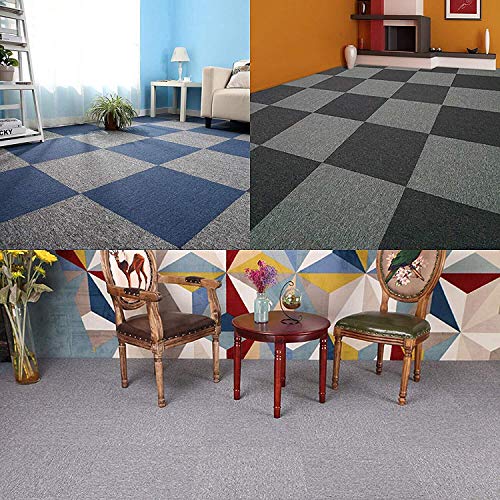 Nisorpa Commercial Carpet Floor Tiles Dark Grey 20x20 inch 20pcs Pack