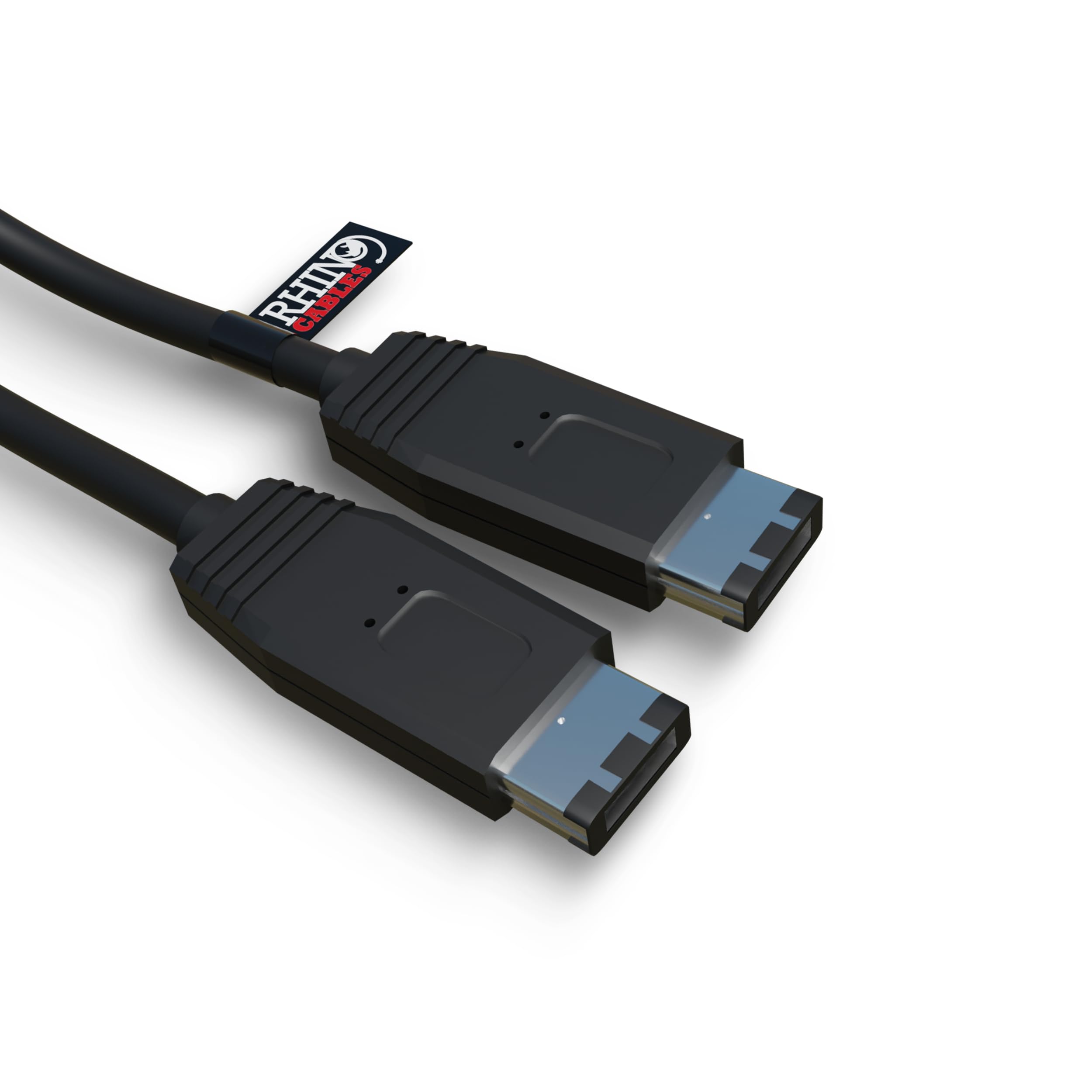 rhinocables 6-Pin to 6-Pin FireWire 400 Cable – IEEE 1394A Plug-and-Play Lead for Connecting DV Cameras, Legacy Storage, Printers & Capture Gear | Durable Shielded Build for Reliable Transfers (5m)