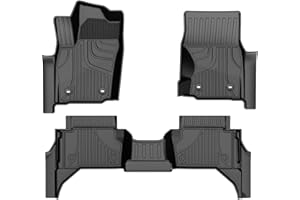 IKABEVEM All Weather Floor Mats Fit for 2024 2025 Toyota Tacoma Double Cab (Not fit Manual and Hybrid) - Custom Fit TPE Rubber Floor Liners 1st & 2nd Row Full Set Car Mats Accessories, Black