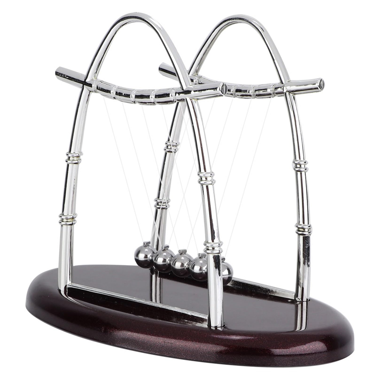 Photo 1 of Alvinlite Newton's Cradle Balance Ball Fun Science Desk Toys, Physics Educational Tool Swinging Kinetic Balls for Home Office Desktop Decoration, Large