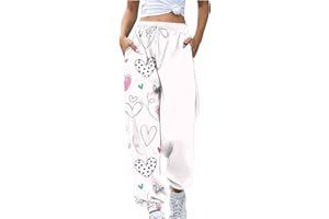 KSODFNXH Sweatpants Women Casual High Waist Plus Size Wide Leg Bound Pants with Pockets Trendy Solid Color Drawstring Pants