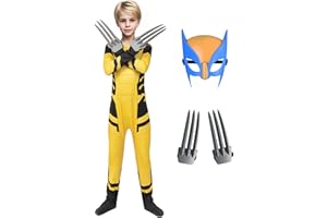 Poterloy Boys Hero Cosplay Costume Halloween Spandex Bodysuit with Mask Claws 4-12 Years