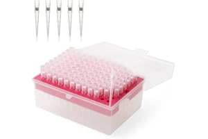 Maccx Disposable Pipette Tips with Filter, 960pcs of Vol. 200 μL, Molded Graduation, 96 Tips/Rack x 10 Racks, PTF200-960