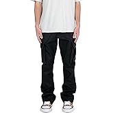 mnml Mens Mnml Men's B449 Leather Cargo Flare Pant