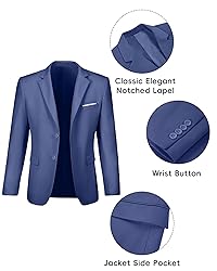 Fxzpiodi Mens 2 Piece Suit Slim Fit Business